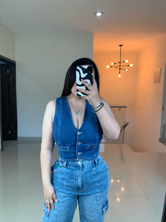 Chaleco denim blue