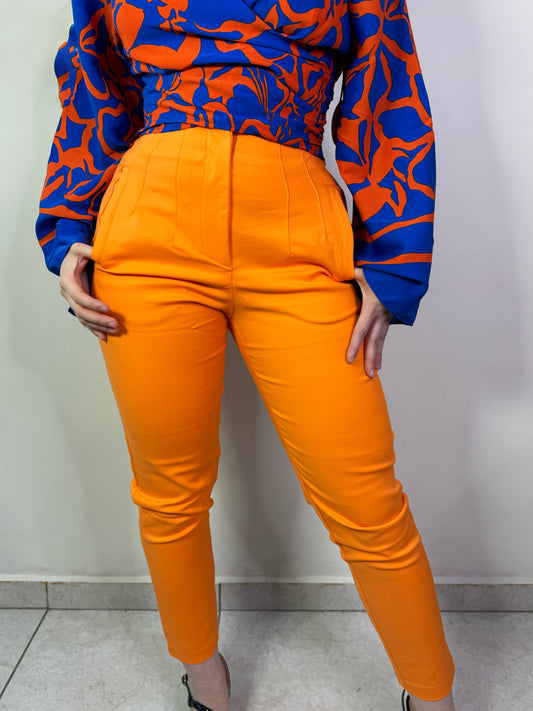 Pantalón Pinzas Naranja