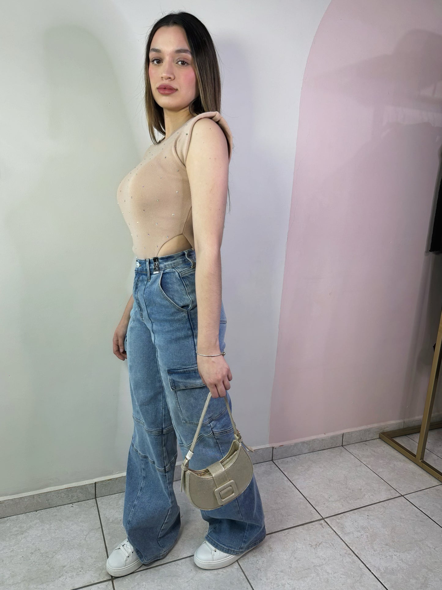 Body Brillos Beige