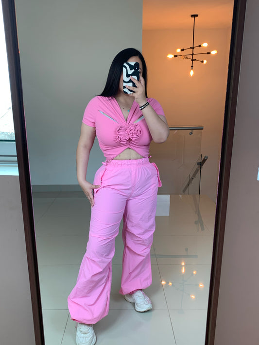 Pantalón parachutte pink