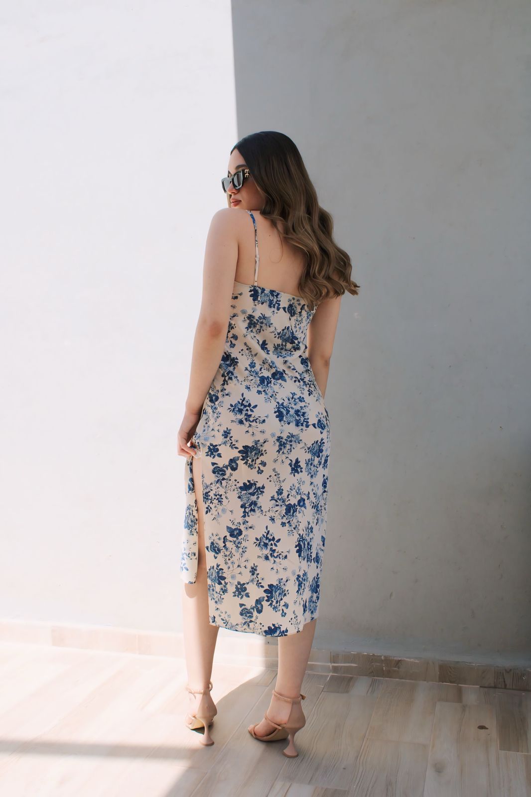 VESTIDO SATIN FLORAL KATHY