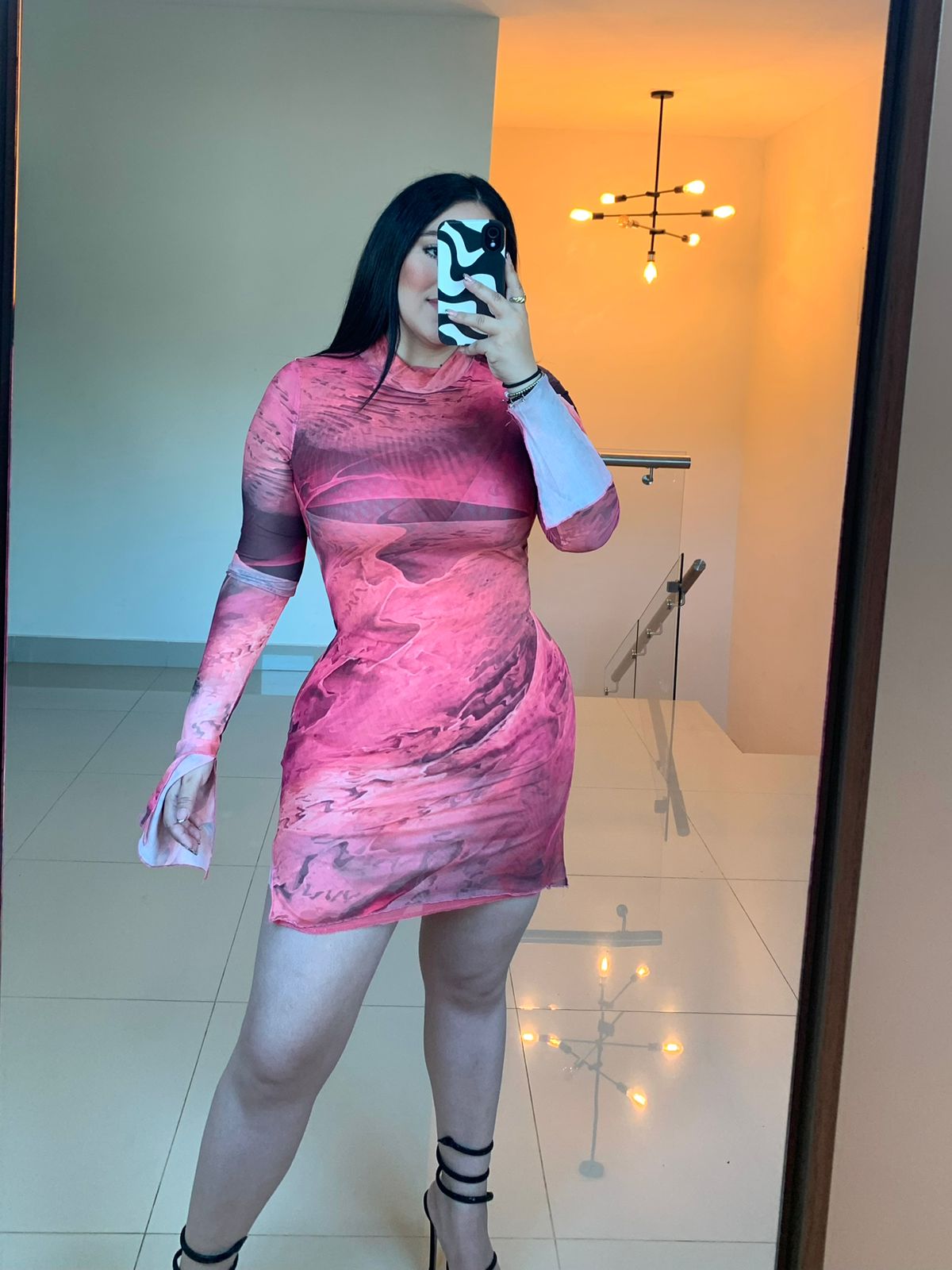 VESTIDO MESH PINK LOVE